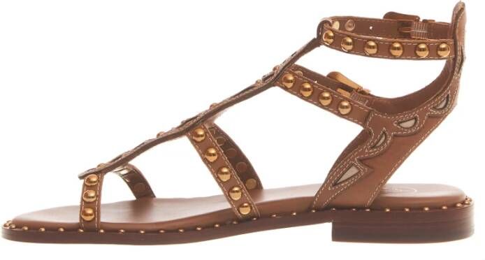 Ash Etnische Lage Leren Sandalen Brown Dames