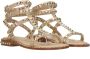 Ash Studded Leren Platte Sandalen Beige Dames - Thumbnail 2