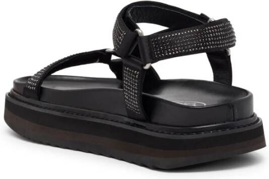 Ash Zomerse Stijl Platte Sandalen Zwart Dames