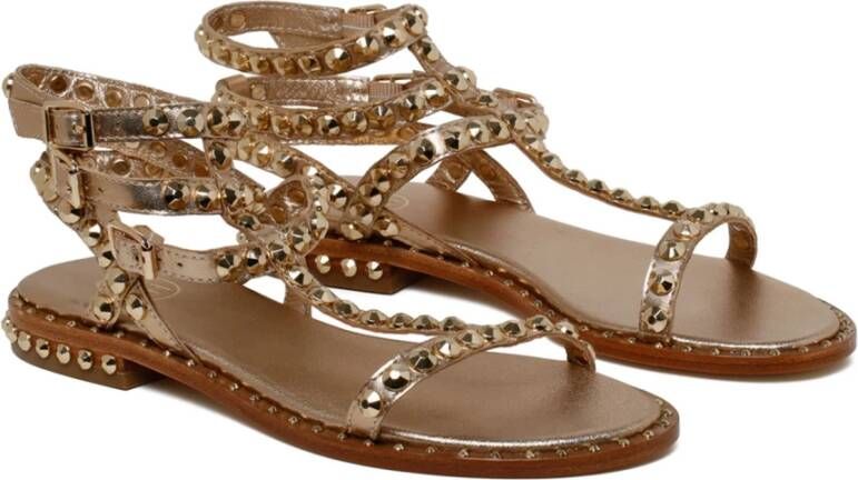 Ash Gouden Multistrap Sandalen Beige Dames