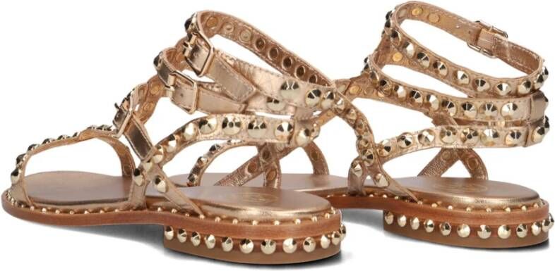 Ash Gouden Stud Sandalen Play Yellow Dames