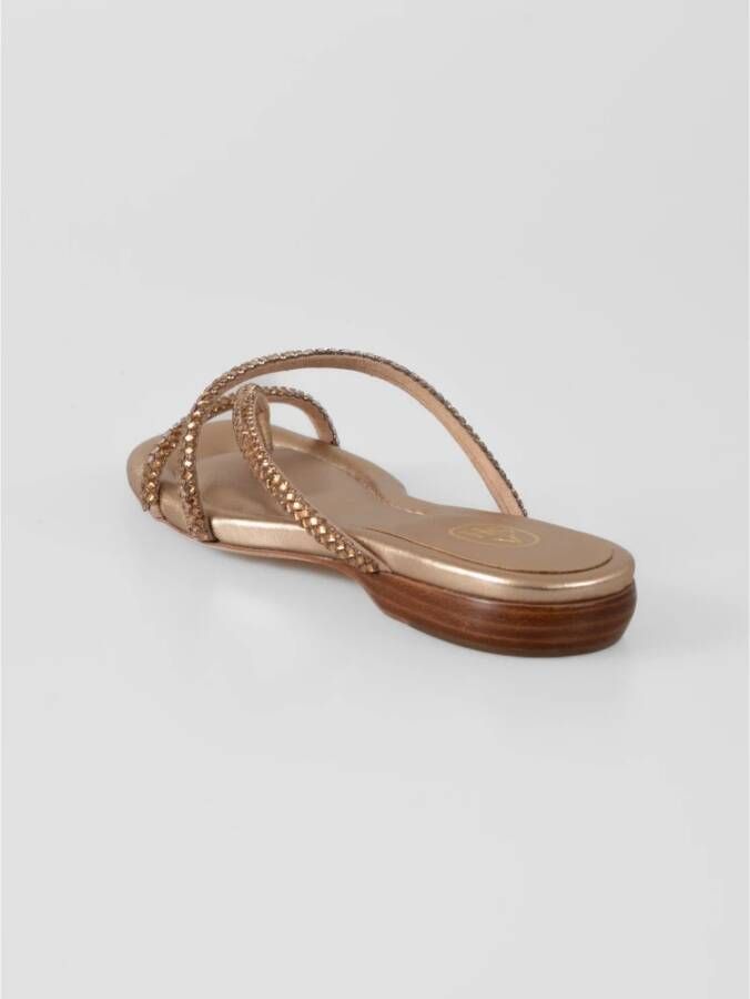 Ash Gouden vierkante diamanten sandalen Yellow Dames