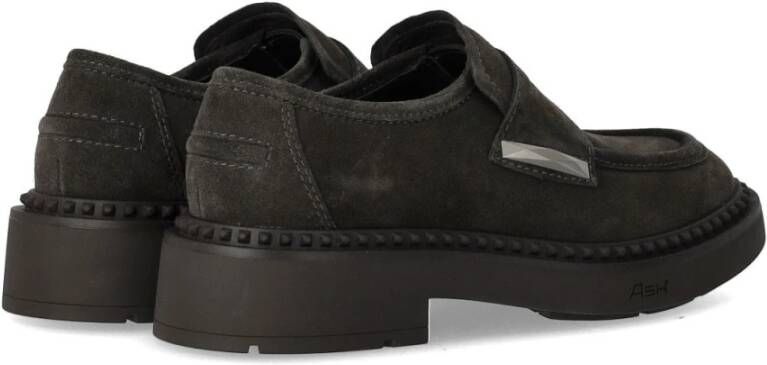 Ash Grijze Suède Medusa Loafer met Studs Gray Dames