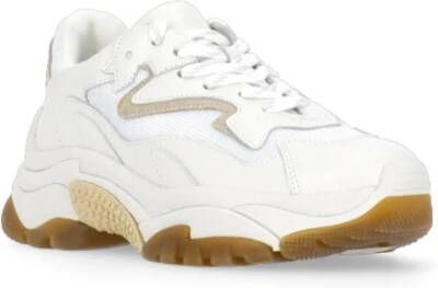 Ash Ivoor Leren Sneakers met Verhoogde Zool Beige Dames