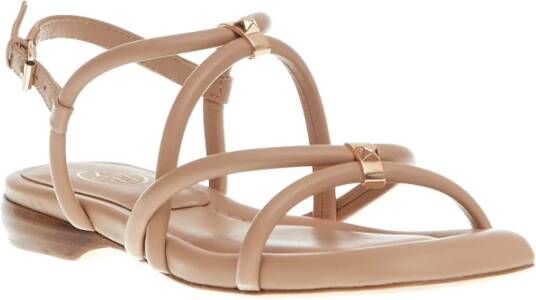 Ash Lage naakte sandalen met gewatteerde bandjes Beige Dames