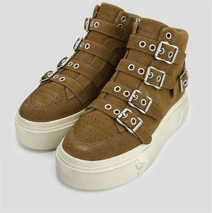 Ash Metalen Gesp Sneaker in Bruin Brown Dames