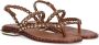 Ash Onregelmatige sandalen met leren bovenwerk en metallic details Bruin Dames - Thumbnail 5