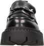 Ash Zwarte geborsteld leren loafer met lug zool Black Dames - Thumbnail 5