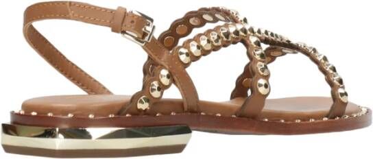 Ash Bruine Leren Studs Sandalen Bruin Dames