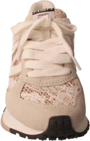 Ash Ademende leren sportschoenen Beige Dames