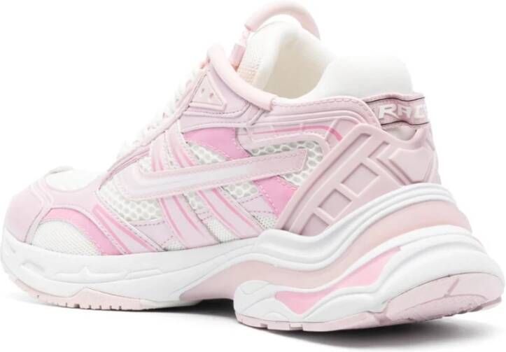 Ash Contrasterende Logo Sneakers voor Dames Roze Dames