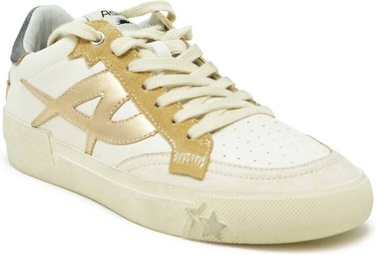 Ash Witte Beige Leren Sneakers Ss24 Multicolor Dames