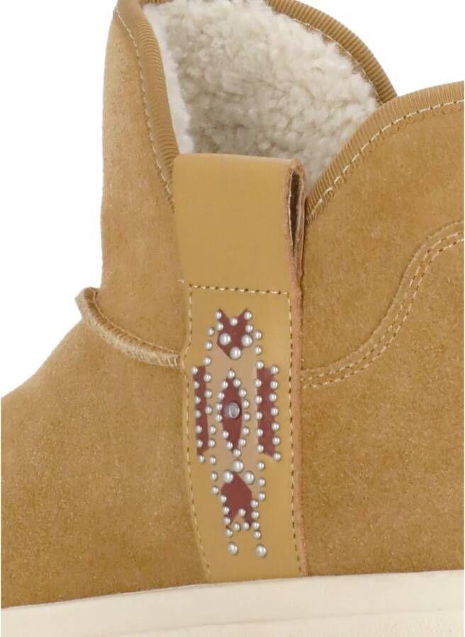 Ash Studded Beige Suède Enkellaarzen Beige Dames