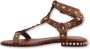 Ash Studded Gladiator Sandals Brown Dames - Thumbnail 2