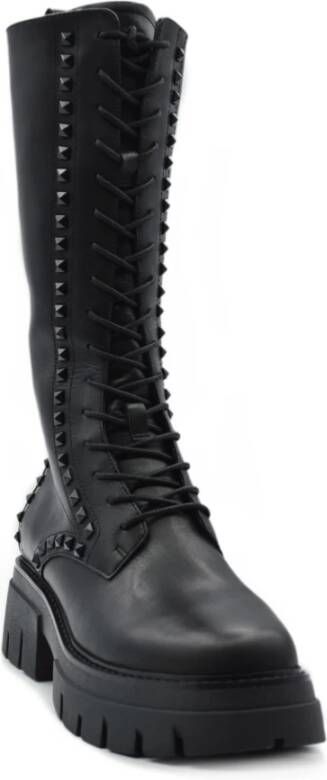 Ash Studded Hoge Enkellaarzen Black Dames