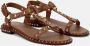 Ash Studded Leather Brown Sandals Brown Dames - Thumbnail 2