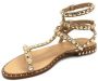 Ash Studded Leather Sandal Beige Dames - Thumbnail 2