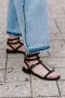 Ash Studded Leather Sandals Black Dames - Thumbnail 3