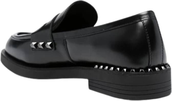 Ash Studded Leren Loafers Black Dames