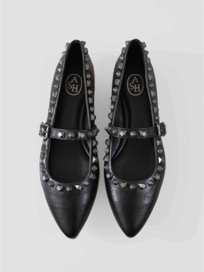 Ash Studded Leren Mary Janes Black Dames