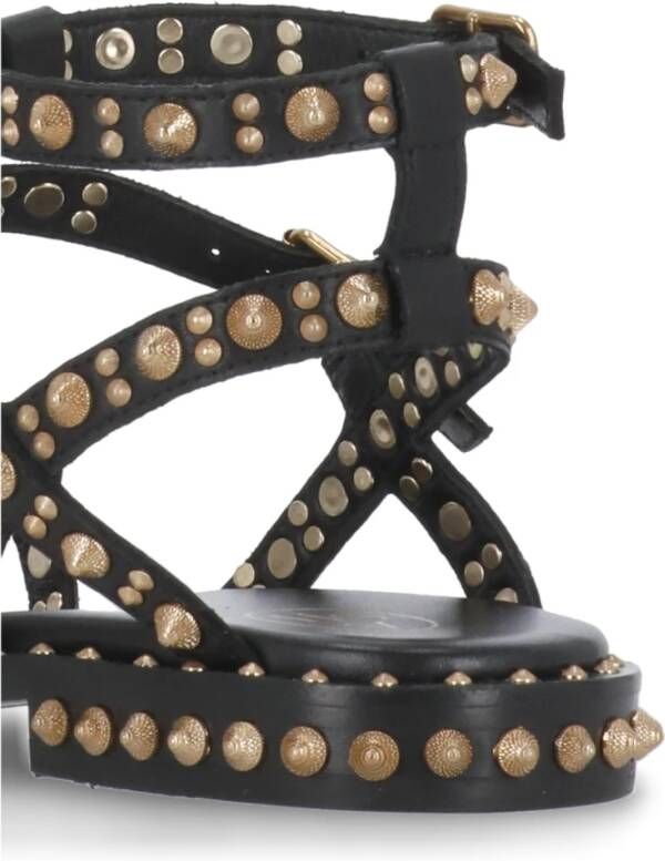 Ash Studded Leren Sandalen Black Dames