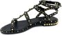 Ash Studded T-Strap Sandal Black Dames - Thumbnail 2