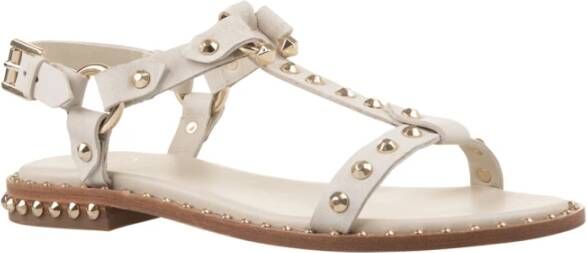 Ash Studded Witte Platte Sandalen White Dames