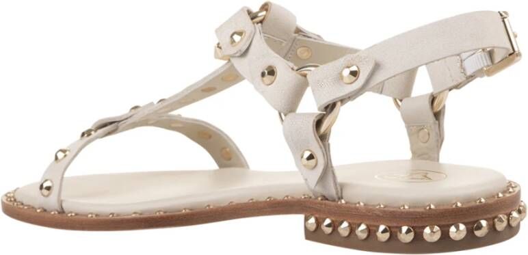 Ash Studded Witte Platte Sandalen White Dames