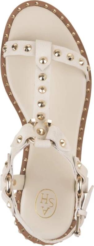 Ash Studded Witte Platte Sandalen White Dames