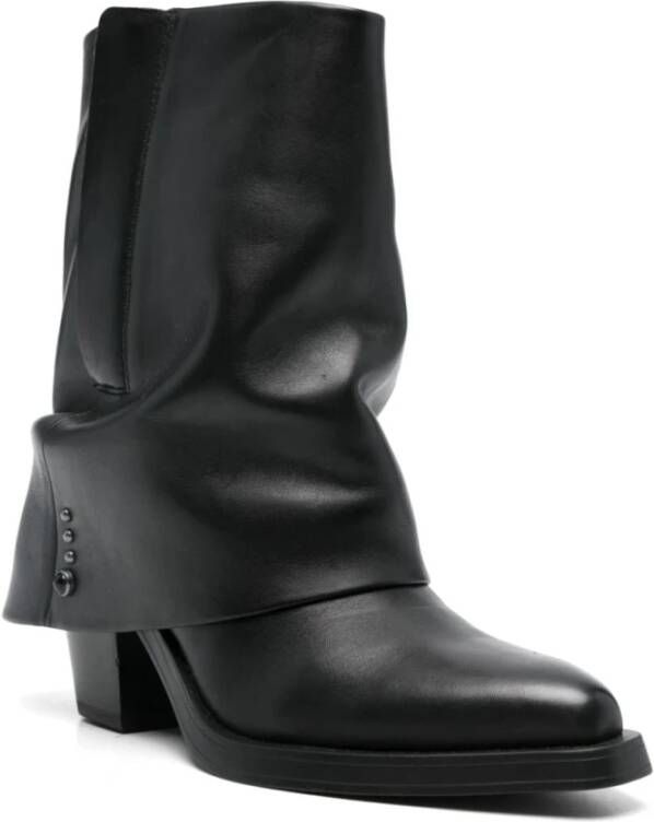 Ash Studded Zwarte Leren Laarzen Black Dames