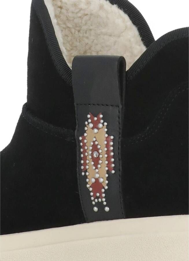 Ash Studded Zwarte Suède Enkellaarzen Black Dames