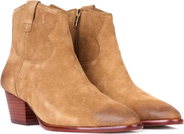 Ash Suede Texano Laarzen in Antilope Brown Dames