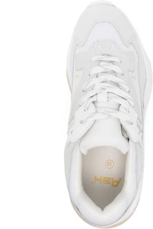 Ash Witte Leren Sneakers Dikke Zool White Dames