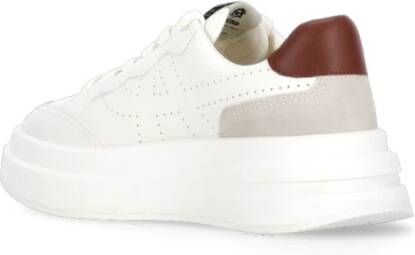 Ash Witte Leren Sneakers met Ademende Details White Dames