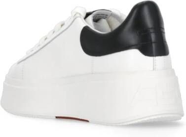 Ash Witte Leren Sneakers met Contrasterende Hiel White Dames