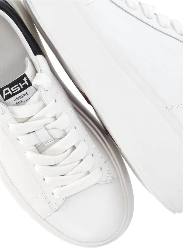 Ash Witte Leren Sneakers met Contrasterende Hiel White Dames