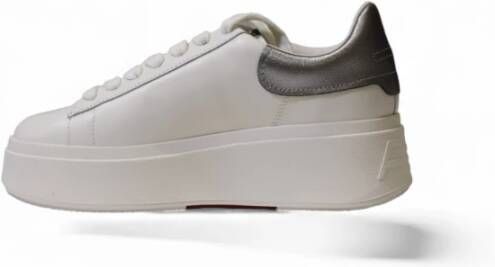 Ash Witte Leren Sneakers met Rubberen Zool White Dames