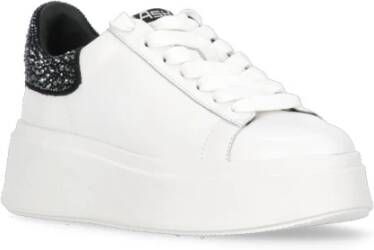 Ash Witte Leren Sneakers met Strass-details White Dames