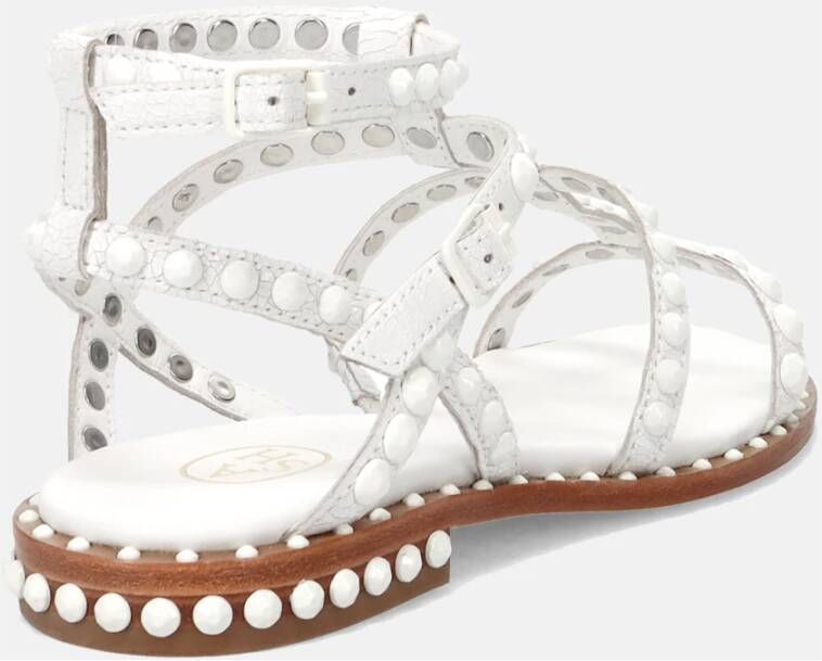 Ash Witte Steenversierde Gladiator Sandalen White Dames