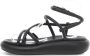 Ash Zwarte Kwast Platte Sandalen Vice Model Black Dames - Thumbnail 3