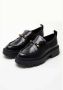 Ash Zwarte Leren Jack Combo Loafer Black Dames - Thumbnail 2