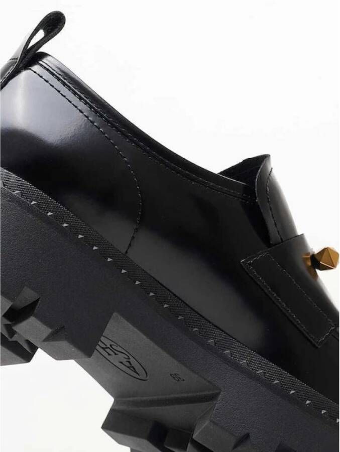 Ash Zwarte Leren Jack Combo Loafer Black Dames