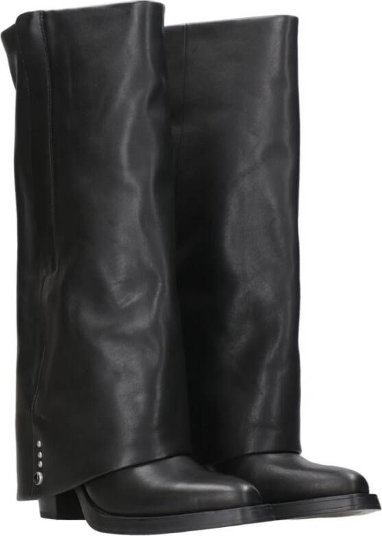 Ash Zwarte Leren Laarzen Tex Stijl Black Dames