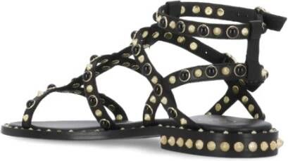 Ash Zwarte Leren Sandalen met Studs Black Dames