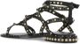 Ash Zwarte Leren Sandalen met Studs Black Dames - Thumbnail 4