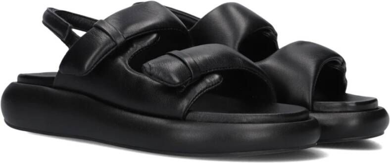 Ash Zwarte Leren Sandalen Vinci Black Dames