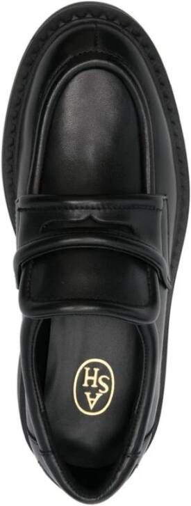 Ash Zwarte Leren Slip-On Penny Loafers Black Dames