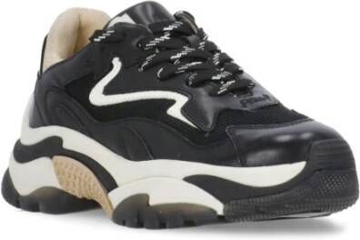 Ash Zwarte Leren Sneakers met Verhoogde Zool Black Dames