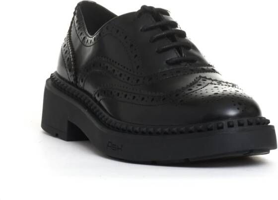 Ash Zwarte leren veterschoen Black Dames