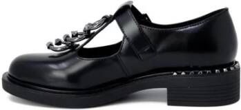 Ash Zwarte Leren Veterschoenen Black Dames